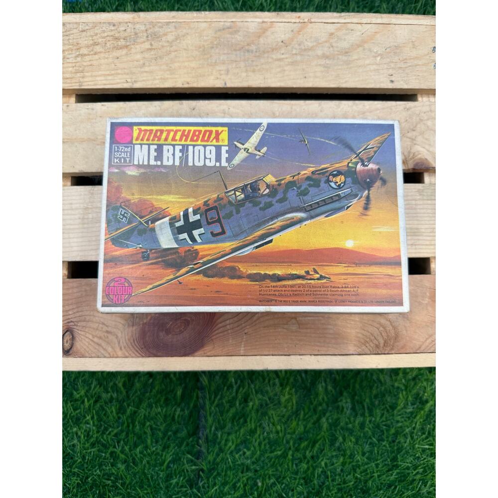 Messerschmitt BF/109.E 1:72 MatchboxPK-17 VTG Seal Model Airplane Kit